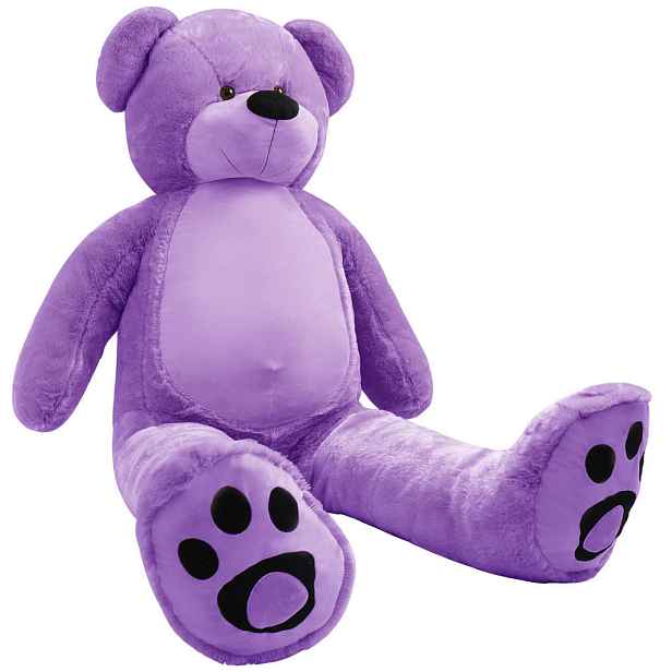 Vercart PLYŠOVÉ hračky Obří Teddy XXL Fialový 183 cm