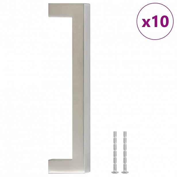vidaXL Nábytkové úchytky 10 ks stříbrné 128 mm nerezová ocel