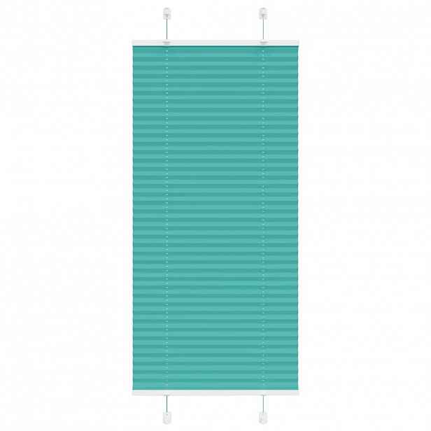 vidaXL Plisovaná roleta Benzínová zelená 65x100 cm Šířka látky 64,4 cm