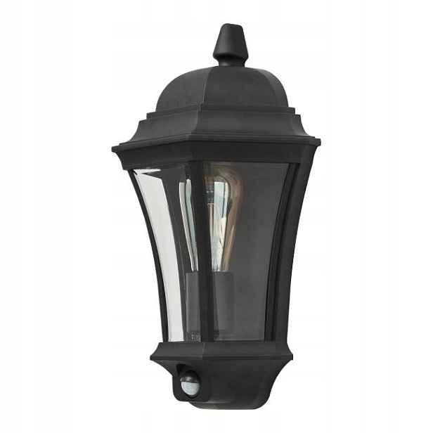 Zahradní Nástěnné Svítidlo Goodhome Richelieu S Pohybovým Senzorem 60 W E27, Černé, 40 CM