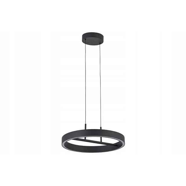 Závěsné Led svítidlo moderní elegantní černé kulaté ring 40 cm Reality