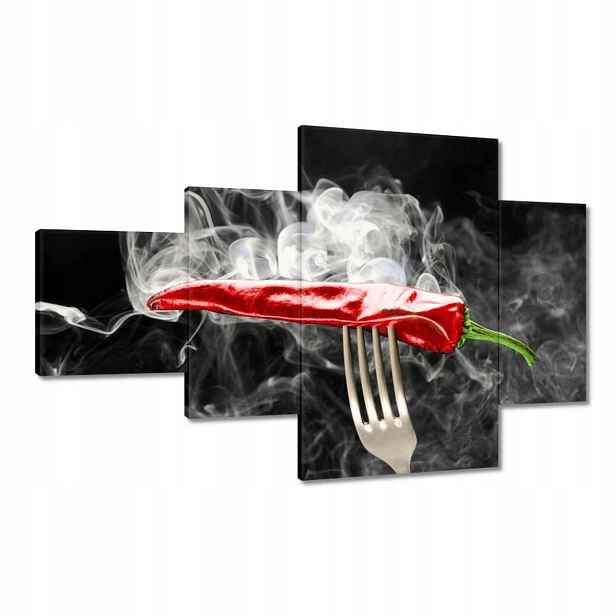 Obrazy 130x80 Červená paprika Dým
