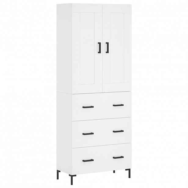 vidaXL Skříň highboard bílá 69,5 x 34 x 180 cm kompozitní dřevo
