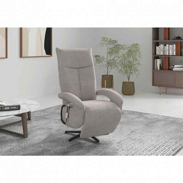 Sit & More RELAXAČNÍ KŘESLO, textil, světle šedá