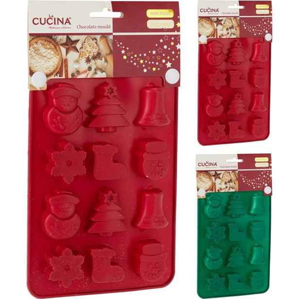 forma na čokol.12tvarů, x x cm, mix barev, silikon