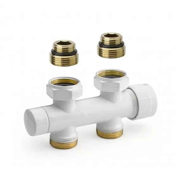 H ventil termostatický 1/2"×3/4 EK přímý bílá