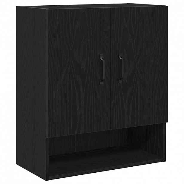 vidaXL Nástěnná skříňka 60 x 30 x 70 cm Kompozitní dřevo Černý dub