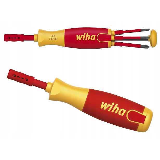 Wiha 41234 Šroubovák s 6bitovým zásobníkem, plochý, pz