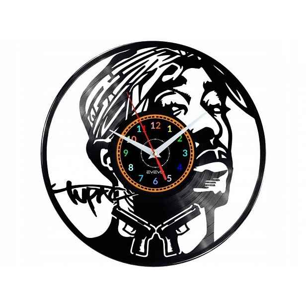 2PAC Dárek Originální dekorace do domu Hodiny z vinylové desky