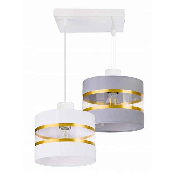 Závěsná Lampa Zwis stropní lustr Abažur 2xE27