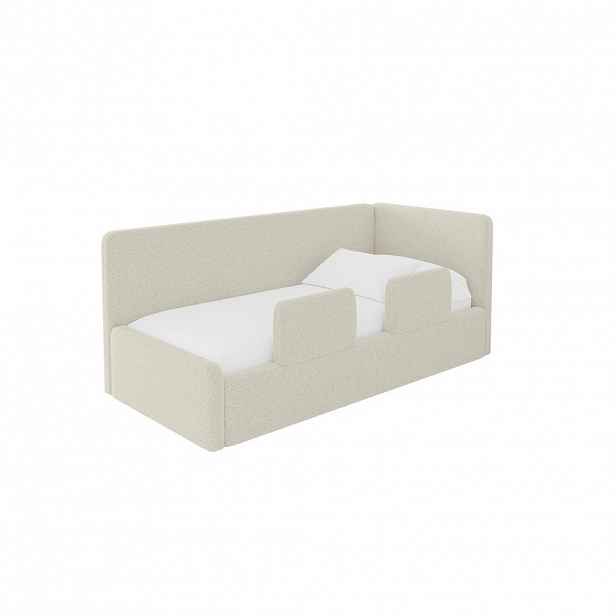 ALTDECOR JEDNOLŮŽKOVÁ POSTEL pro mládež s úložným prostorem, vlevo - NORY 100x200 béžová