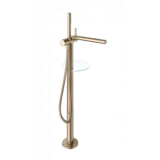 Keuco Edition 400 - Vanová baterie do podlahy, s příslušenstvím, kartáčovaný bronz 51527030100