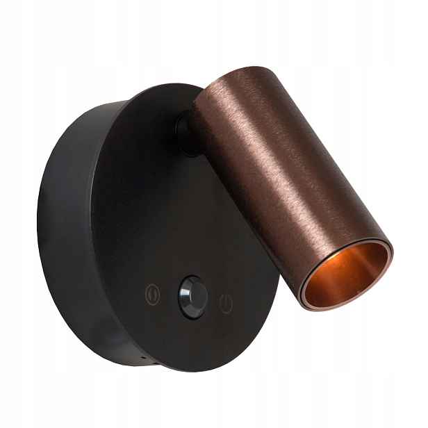 Lucide Toni nástěnný Led reflektor 2W bezdrátový Pir Usb-c bronz/černý