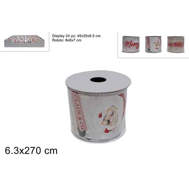 PROHOME - Stuha vánoční 6,3x270cm různé motivy