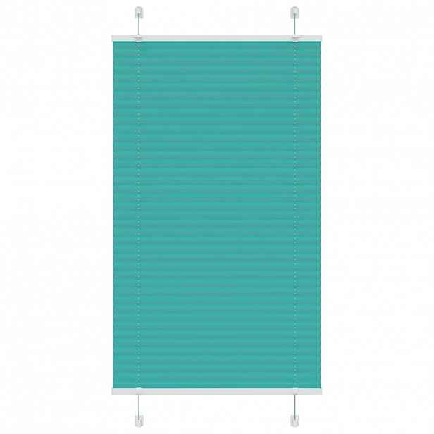 vidaXL Plisovaná roleta Benzínová zelená 70x100 cm Šířka látky 69,4 cm