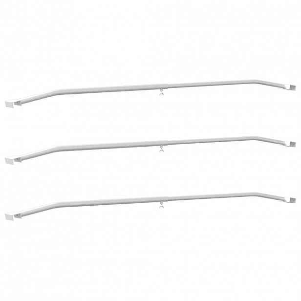 vidaXL Úchyt na plachtu pro přívěsy 3 Stříbrná 102-155 cm Hliník