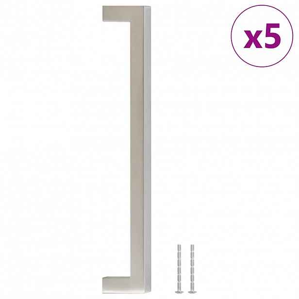 vidaXL Nábytkové úchytky 5 ks stříbrné 192 mm nerezová ocel