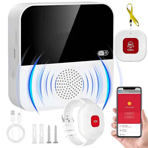 Zvonek Alarm Tlačítko Alarmu Bezdrátové Seniorské Seniory Nemocné