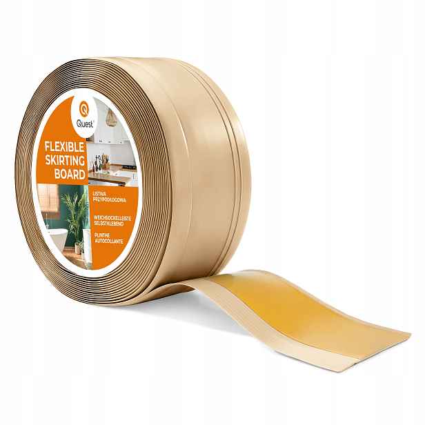 Podlahová lišta samolepicí Pvc, lišta Dekor, 70x20mm, písková 20m