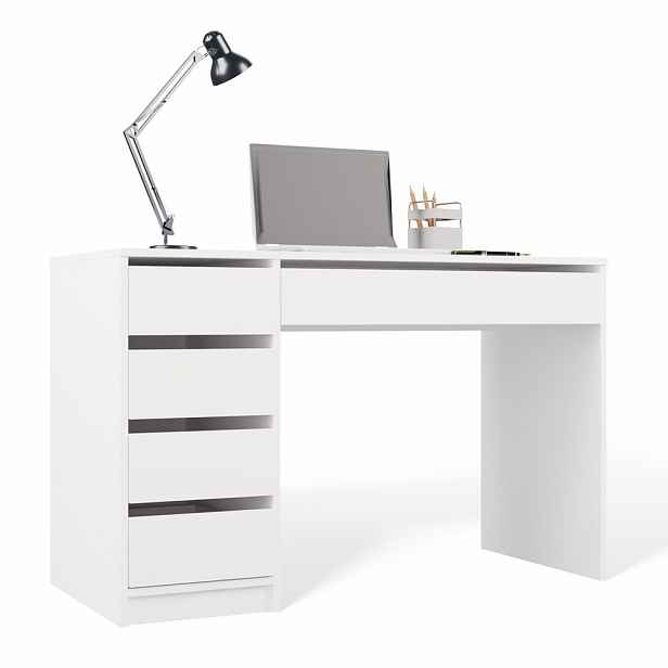 TP Living Psací stůl Arto 120 cm bílý levý