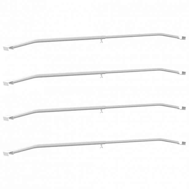 vidaXL Úchyt na plachtu pro přívěsy 4 Stříbrná 102-155 cm Hliník