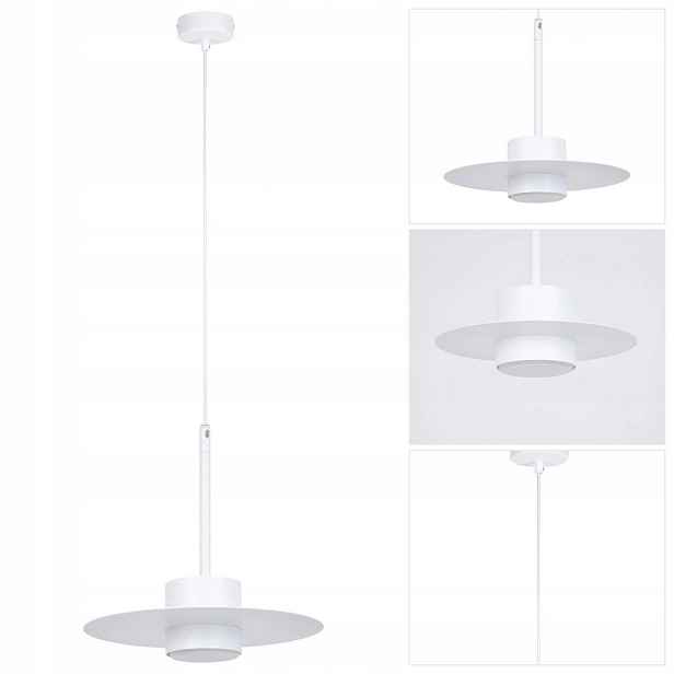 Závěsná lampa Charlie bílá, moderní, u postele v ložnici Sigma Lighting