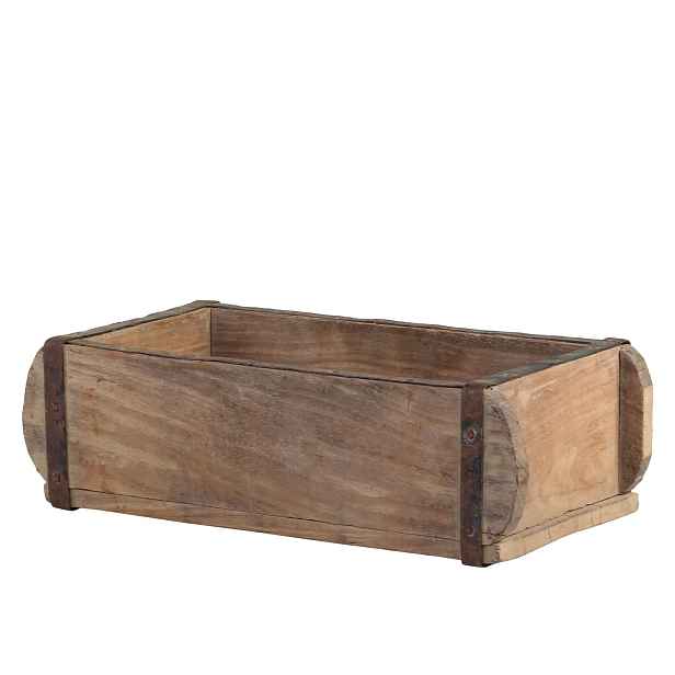 Dřevěná přírodní retro bedýnka Grimaud Brick old - 30*15*10 cm Chic Antique