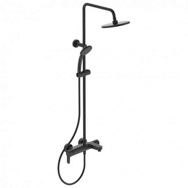 Ideal Standard Cerafine O - Sprchový set s vanovou baterií, průměr 20 cm, 1 proud, černá BC525XG