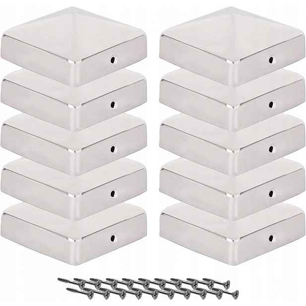 Návleky na sloupky 7x7 cm Nerezová Ocel 10 ks Pyramida