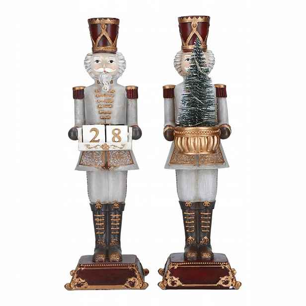 Sada 2 figurek prarodičů na ořechy s Led diodami 31,5 cm