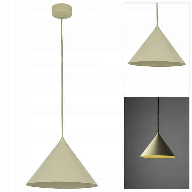 Zelená závěsná lampa Cono loft s charakterem v jídelně Tk Lighting