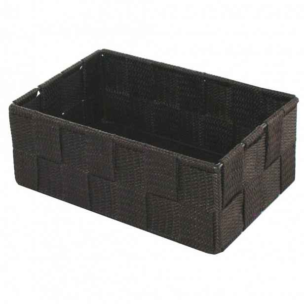 Compactor Úložný organizér do zásuvky Compactor TEX - košík M, 18 x 12 x 7 cm, čokoládový