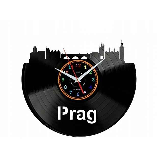 Prag Dárek Originální dekorace do domu Hodiny z vinylové desky