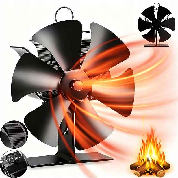 Krbový Ventilátor Termoelektrický Větráček Napájený Teplem Turbína