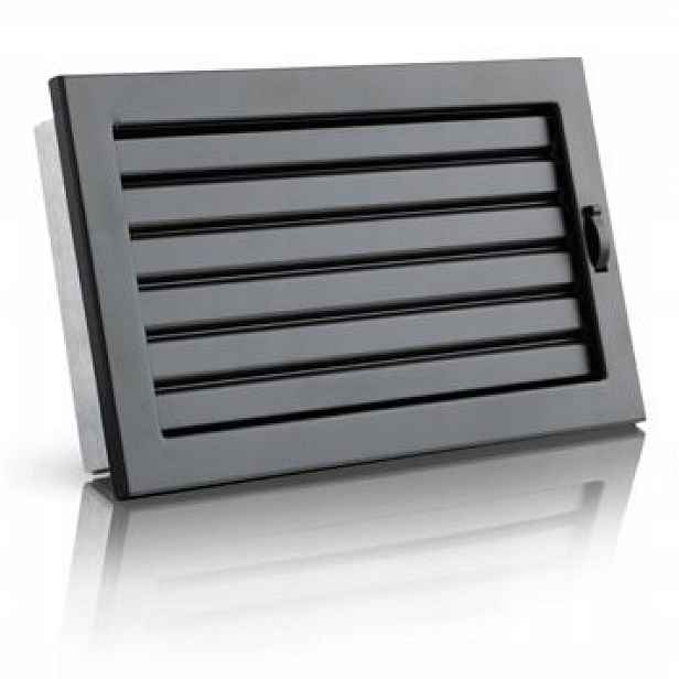 Krbová mřížka Krvz 220x220 mm s žaluzií černá, nastavitelná Ventlab