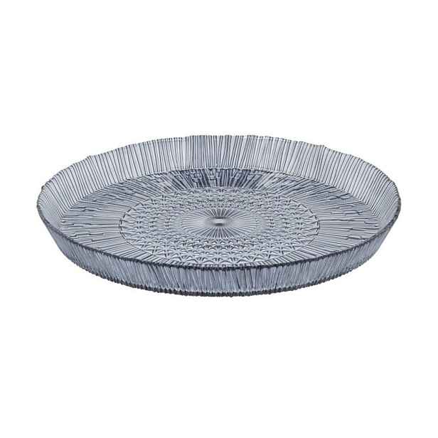 Modrý skleněný servírovací talíř ø 30 cm Kusintha – Bitz