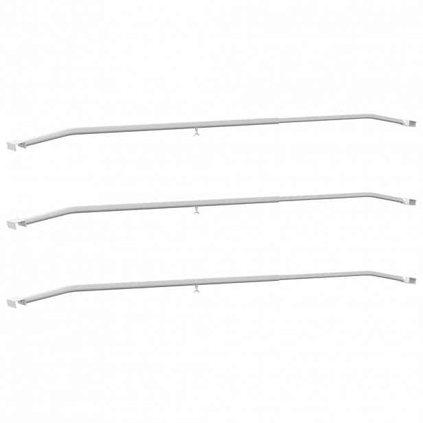 vidaXL Úchyt na plachtu pro přívěsy 3 Stříbrná 136-218 cm Hliník