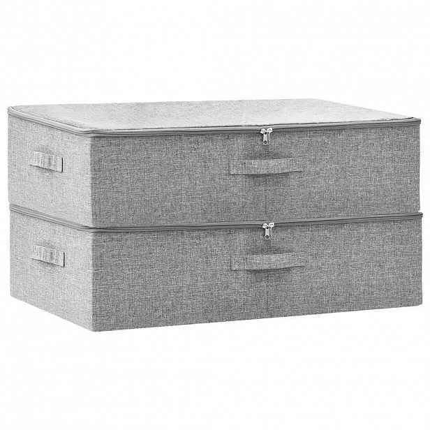 vidaXL Úložné boxy 2 ks textil 70 x 40 x 18 cm šedé