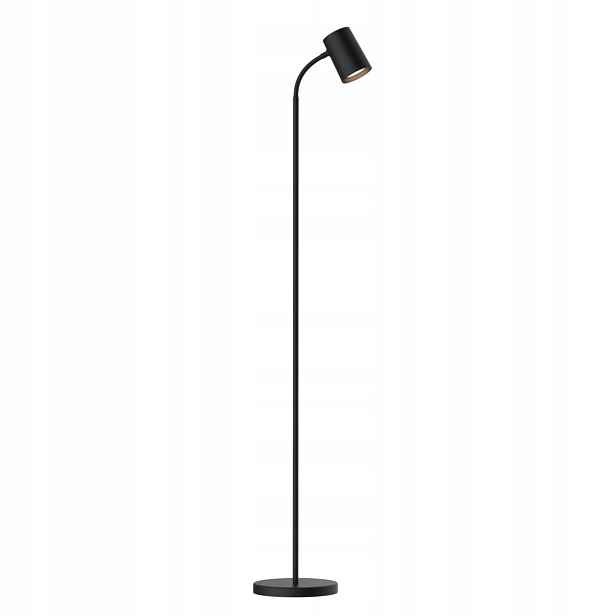 Stojací podlahová lampa reflektorová černá na čtení 138 cm Polux