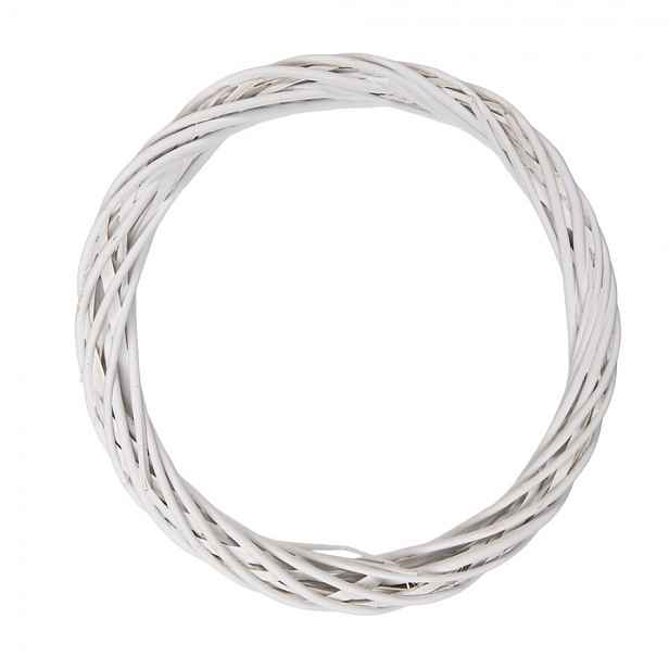 Bílý antik ratanový věnec Wreath Rattan L - Ø 40*4 cm Clayre & Eef