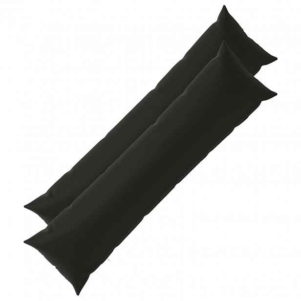 vidaXL Povlak na polštář 2 pcs HEERLEN Černá 40 x 145 cm Polyester