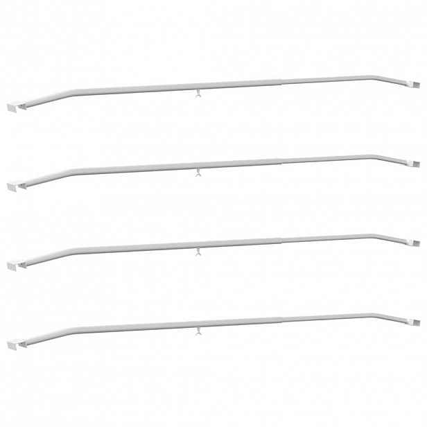 vidaXL Úchyt na plachtu pro přívěsy 4 Stříbrná 136-218 cm Hliník