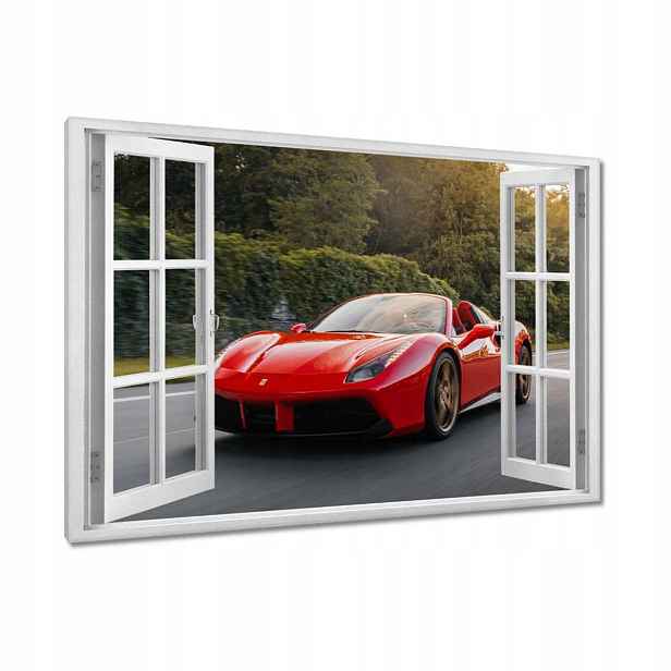 Obrazy 120x80 Červené Ferrari Cesta