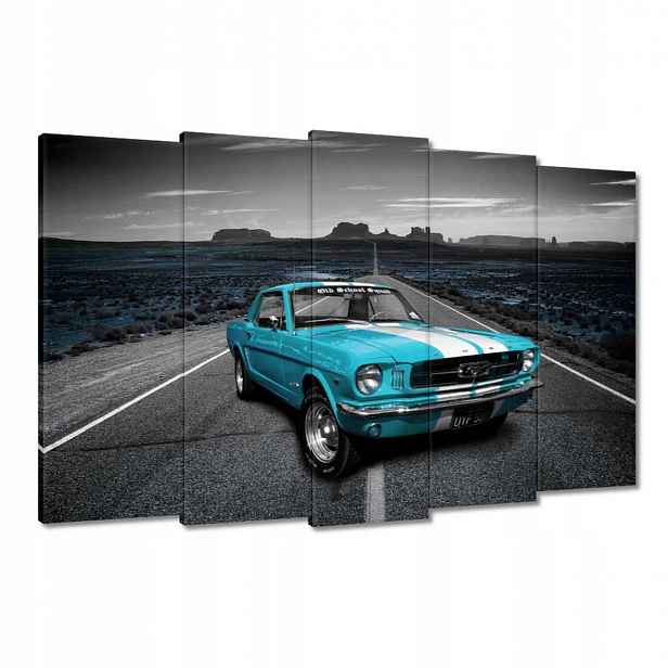 Obrazy 150x95 Modrý Ford Mustang