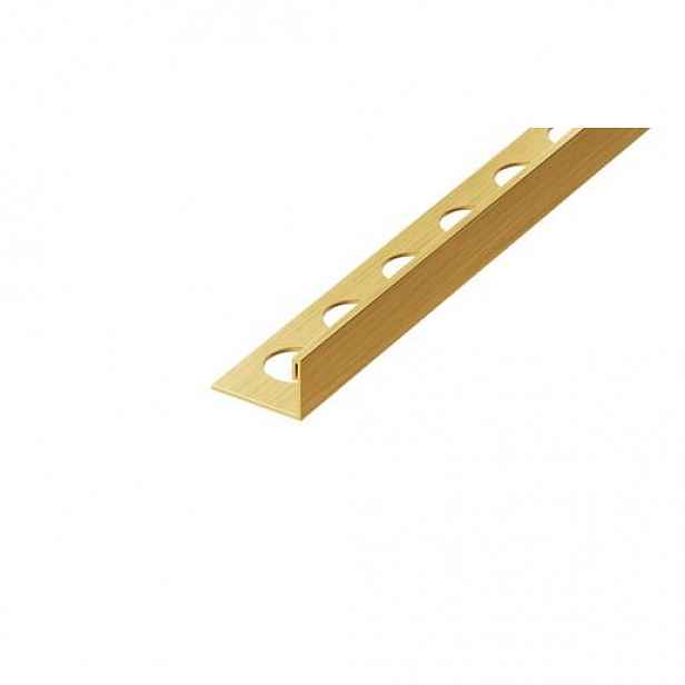 Lišta ukončovací "L" Eviso gold kartáčovaný, nerez PVD, délka 270 cm, výška hrany 10,5 mm, FILG0002