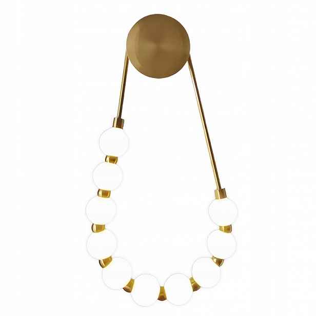Nástěnná lampa Zlatá Led Závěsná na zeď Nástěnné svítidlo Zlatá Led Mléčná stínítka
