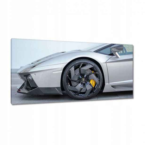 Obrazy 115x55 Stříbrné Auto