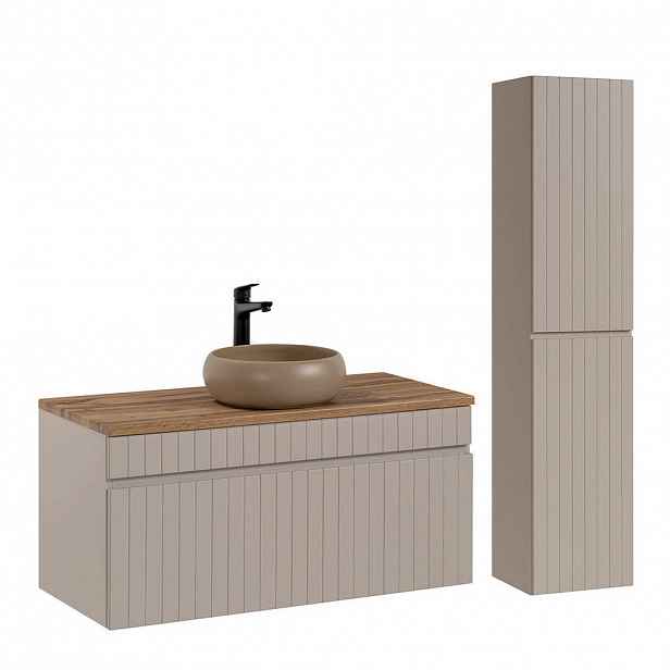 Petits-meubles KOUPELNOVÝ NÁBYTEK 100.4cm Zelie 2er-Set Kašmír