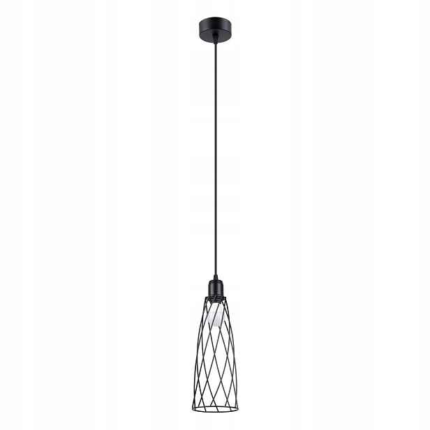 Sollux Závěsná lampa industriální černá kovová stínidlo nad stůl ostrov bar
