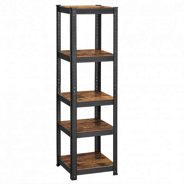 Boxxx REGÁL, hnědá, černá, 37/150/37 cm
